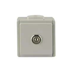 Unitec Steckdose abschließbar 1-fach AP grau