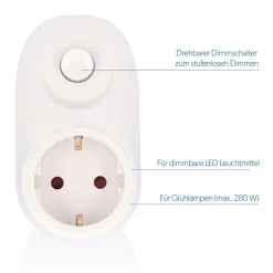 Unitec Zwischenstecker mit Dimmer