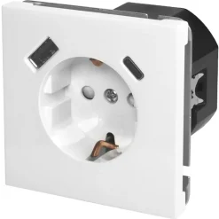 USB-Steckdose (A/C) Sao Paulo ultraweiß