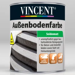 Vincent Außenbodenfarbe betongrau 750 ml