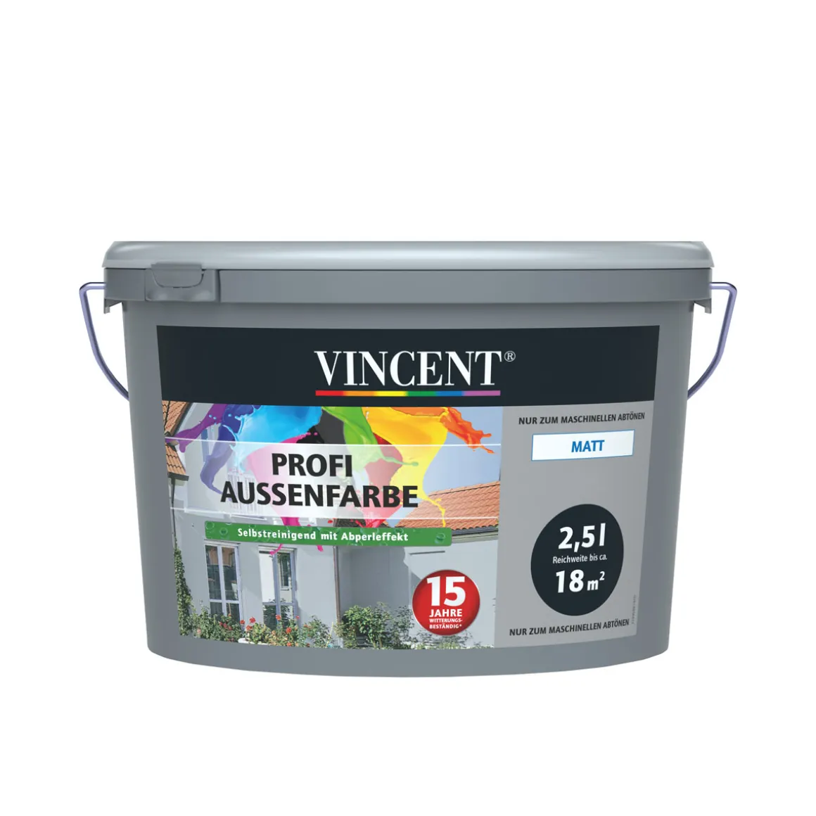 Vincent FassadenfarbeProfi Aussenfarbe MIX IT! matt 2,5 l