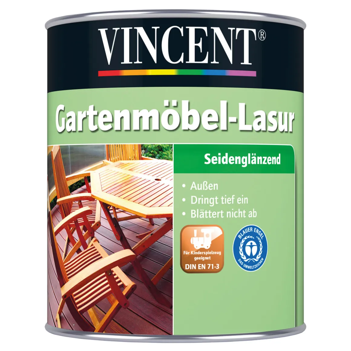 Vincent Gartenmöbel-Lasur Weiß 0,75 L