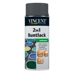 Vincent 2in1 Buntlack Spray anthrazitgrau seidenmatt 400 ml