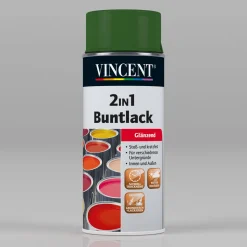Vincent 2in1 Buntlack Spray Laubgrün glänzend 0,15 L