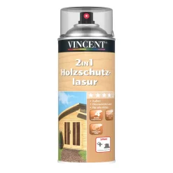 Vincent 2in1 Holzschutzlack Spray teak 500 ml