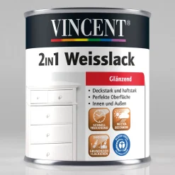 Vincent 2in1 Weißlack Brilliantweiß glänzend 375 ml