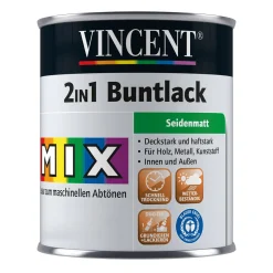 Vincent  Lack 2in1 Buntlack MIX IT! seidenmatt 0,375 l