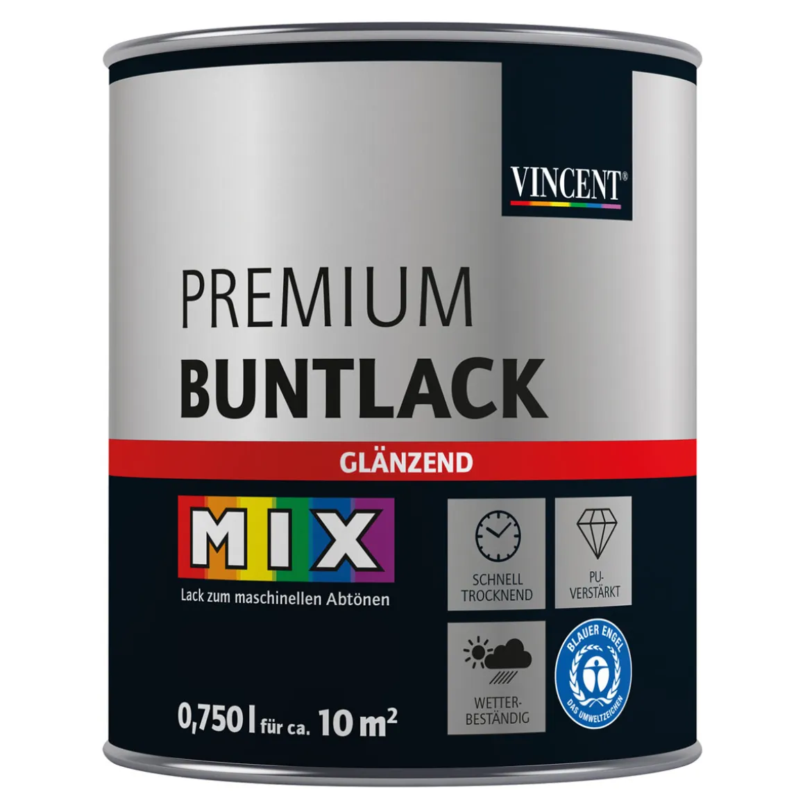Vincent Lack Premium Buntlack Mix It glänzend 0,75 l