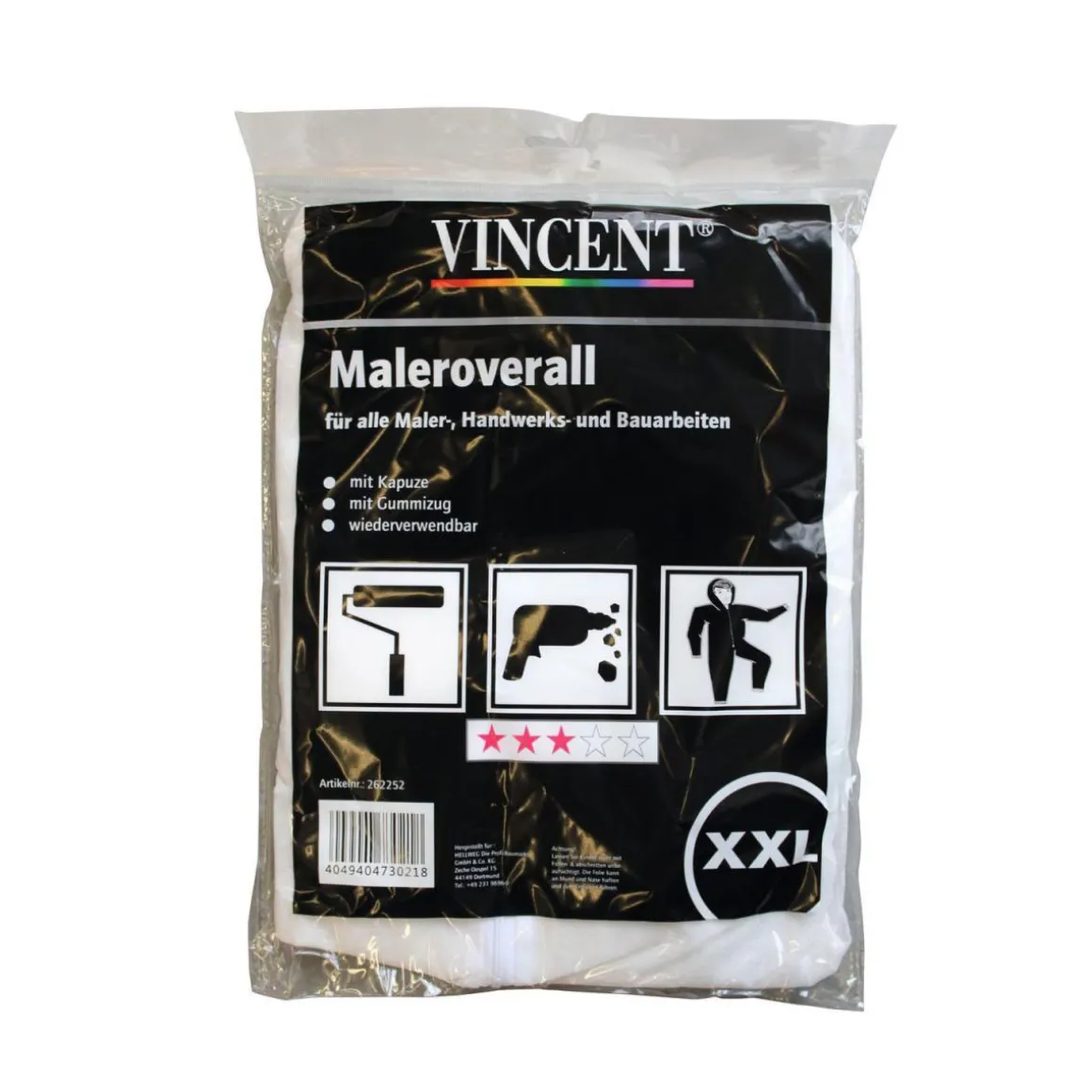 Vincent Maleroverall mit Kapuze Größe XXL