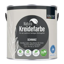Vincent  Natura Kreidefarbe Schwarz matt 2,5 L