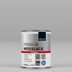Vincent Premium Weißlack RAL 9010 Reinweiß glänzend 125 ml