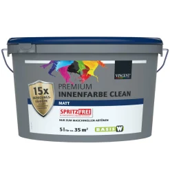 Vincent Wandfarbe Premium Innenfarbe Clean MIX IT! matt 5 L