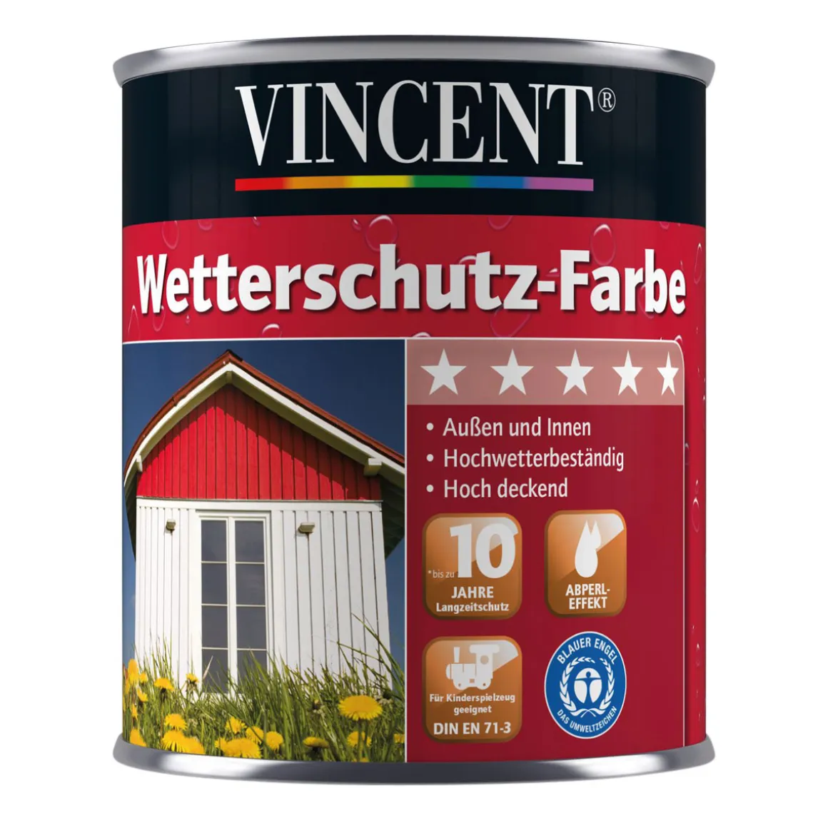 Vincent Wetterschutzfarbe silbergrau 2,5 L