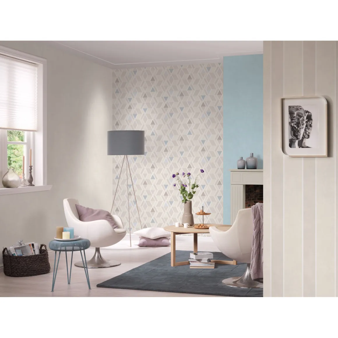 Vliestapete Scandinavian 10,05 x 0,53 m weiß