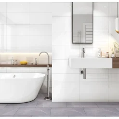 Wandfliese Bianca weiß rektifiziert 60 x 30 x 0,8 cm