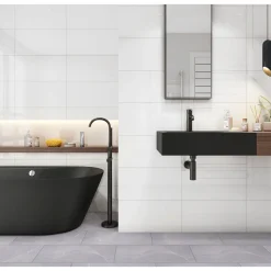 Wandfliese weiß glänzend 30 x 60 x 0,75 cm