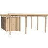 Weka Carport 607 inklusive Geräteraum 512 x 602 x 233 cm