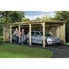 Weka Flachdach-Einzelcarport 617 270 x 760 cm