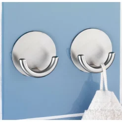 Wenko  Wandhaken Rondo matt 4er Set Edelstahl selbstklebend rostfrei