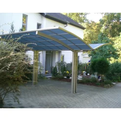 Ximax Carport Alu Portoforte 80 Y-Ausführung Edelstahl-Look