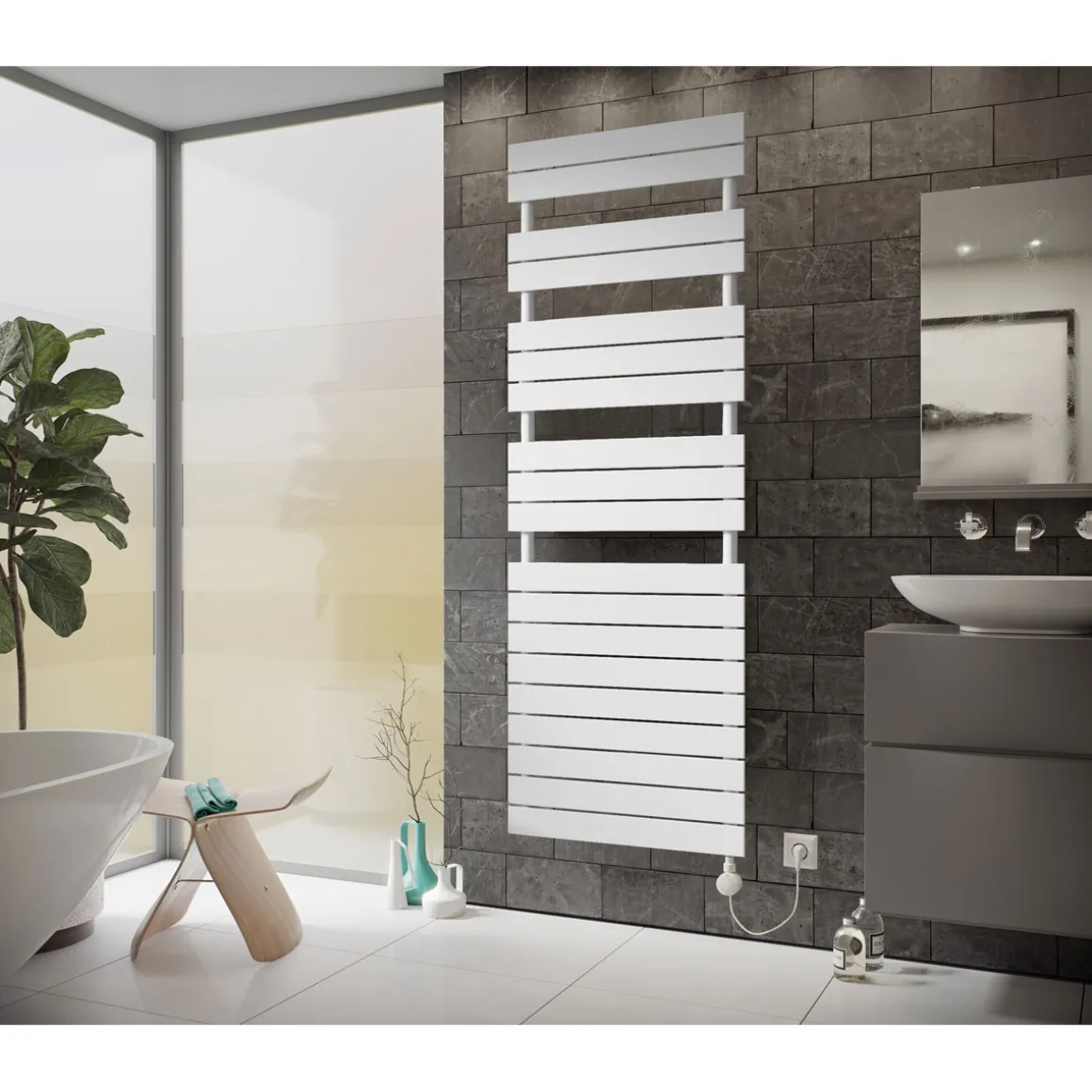 Ximax Elektrischer Handtuchwärmer P2 1720 x 600 mm 900 Watt Typ 5 Weiß