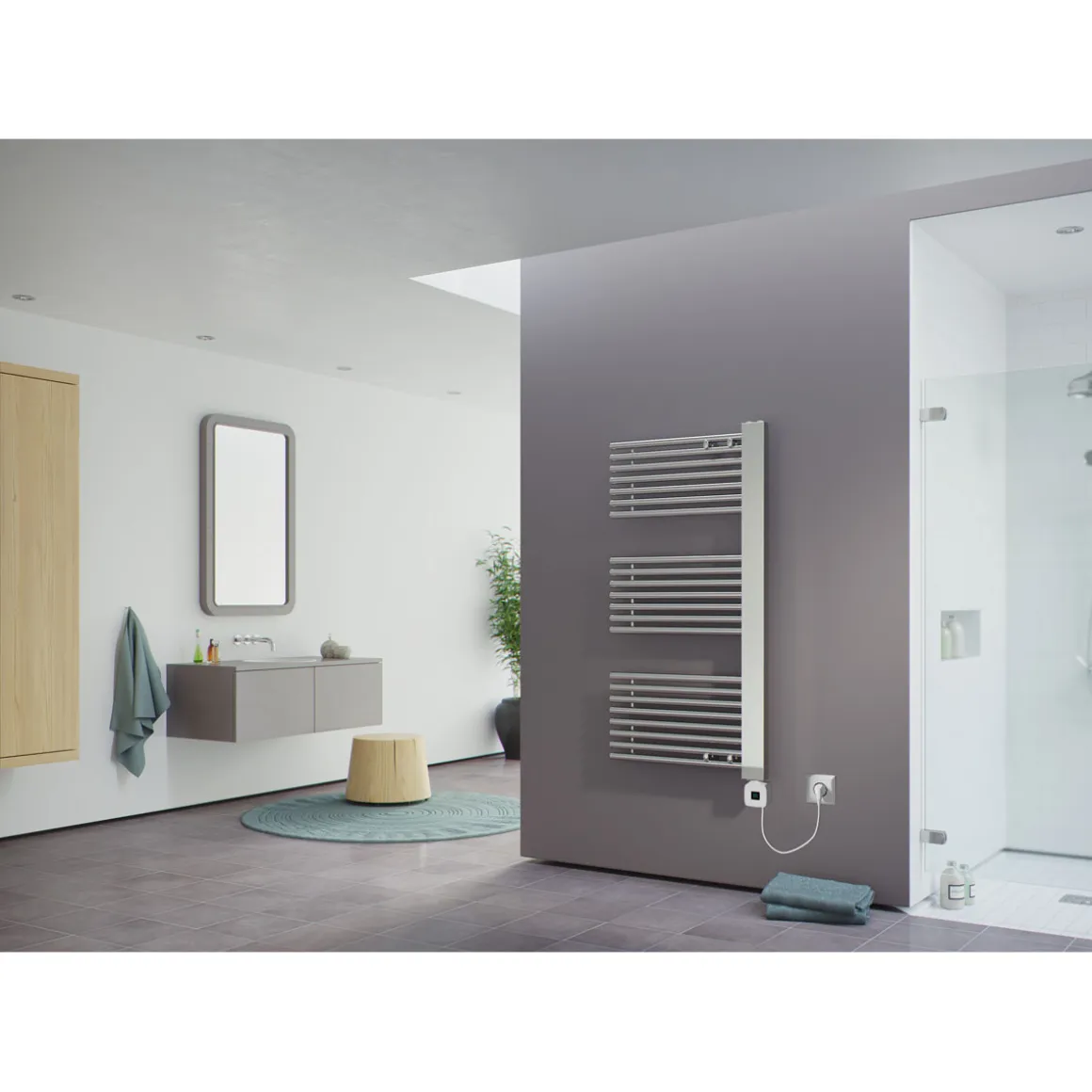 Ximax Elektrischer Handtuchwärmer C5 1190 x 600 mm 600 Watt Typ 7 Chrom