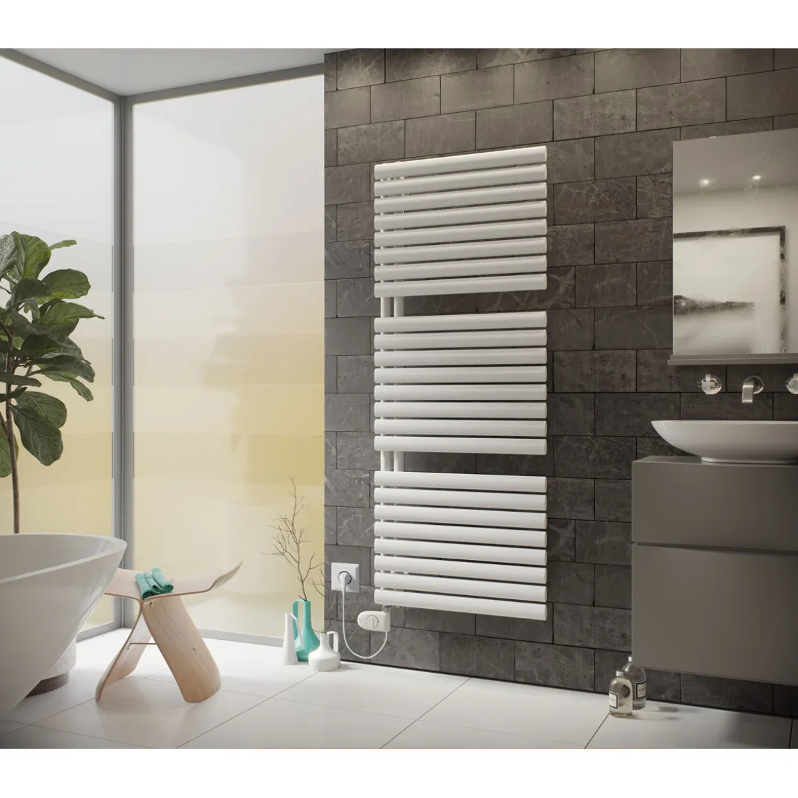 Ximax Elektrischer Handtuchwärmer Fortuna-Open 1802 x 600 mm 900 Watt Typ 3 Weiß