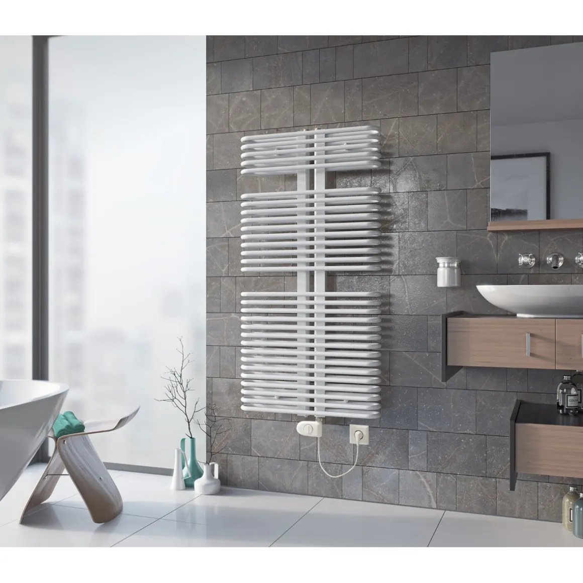 Ximax Elektrischer Handtuchwärmer K3 1176 x 600 mm 600 Watt Typ 3 Weiß