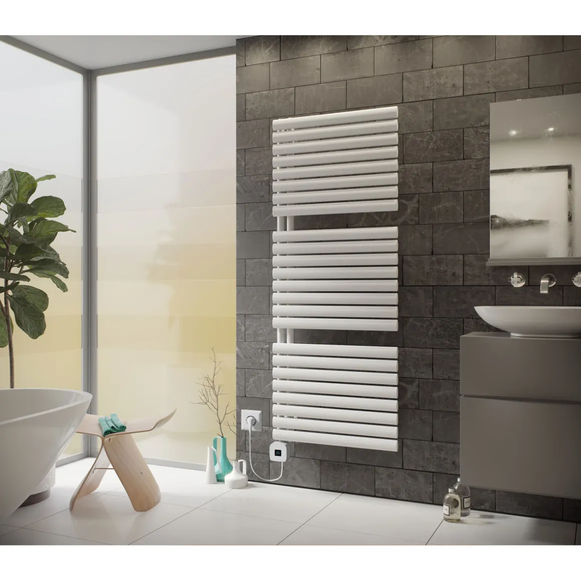 Ximax Elektrischer Handtuchwärmer Fortuna-Open 1164 x 600 mm 600 Watt Typ 7 Weiß