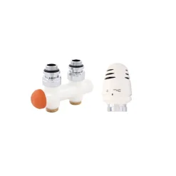 Ximax  Heizkörper Zubehör Design-Mittenanschlussgarnitur Typ H Deluxe Durchgangs-Ausführung 16 mm Weiß